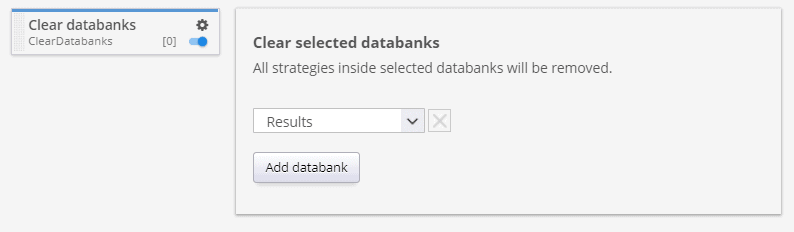 Clear databanks custom project task