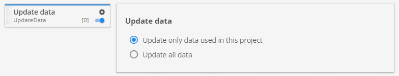 Update data custom project task