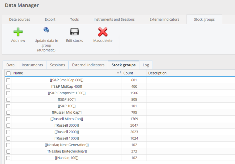Stockpicker stock groups