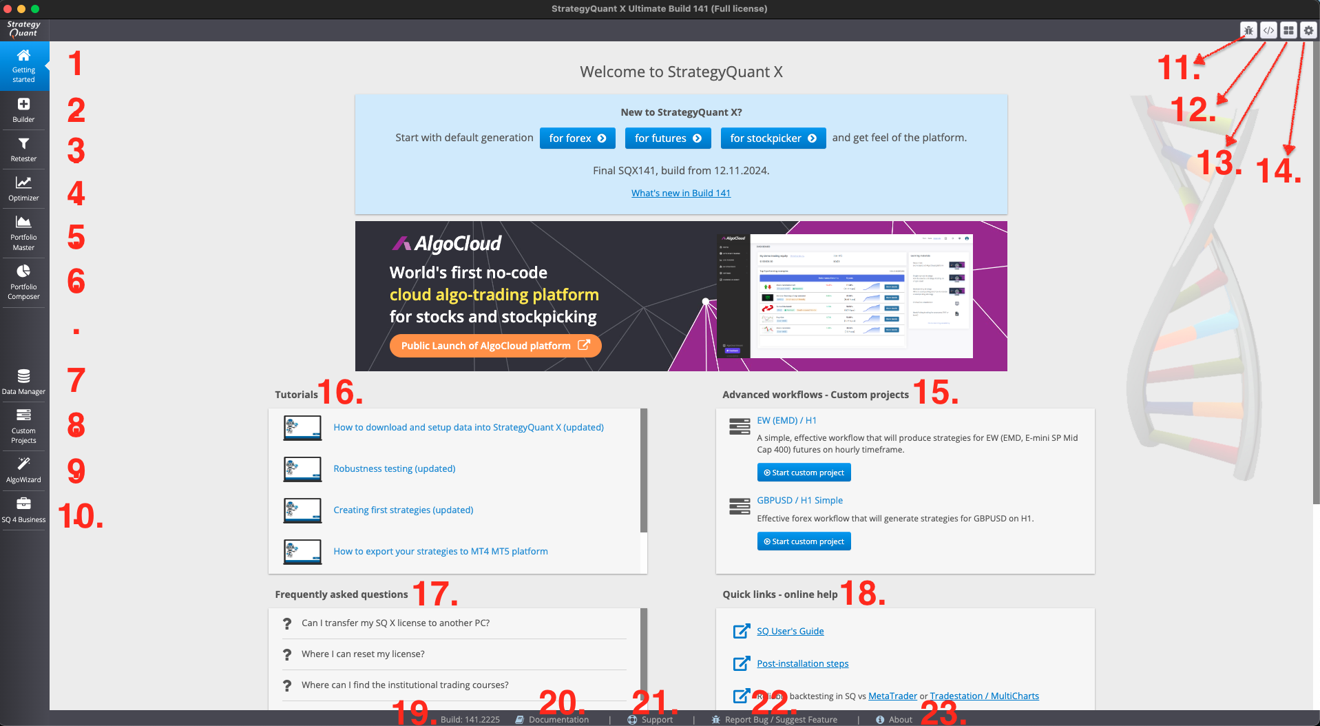 Program Layout - StrategyQuant