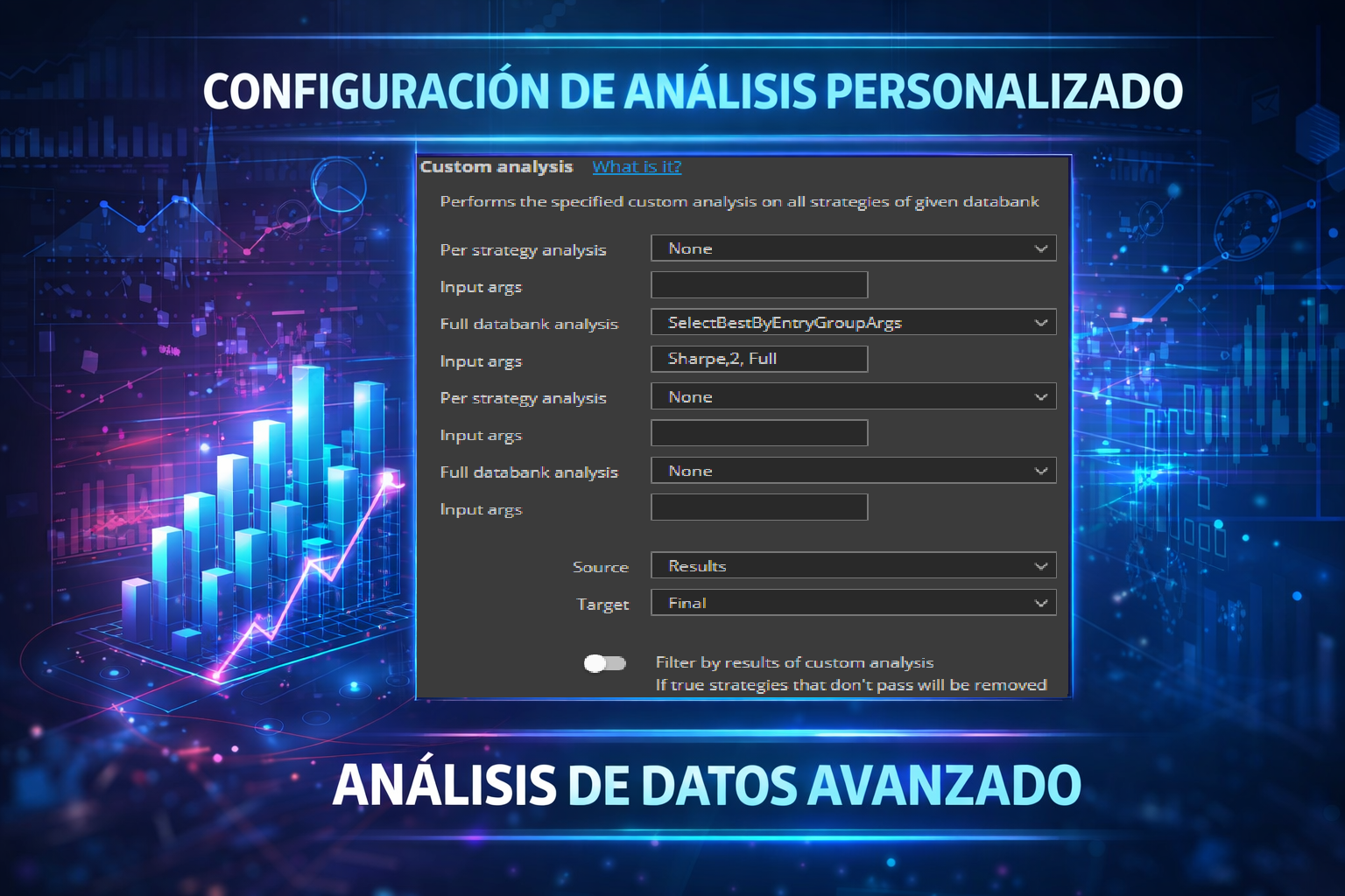 Select Best Strategies by Entry Indicators Group with Arguments