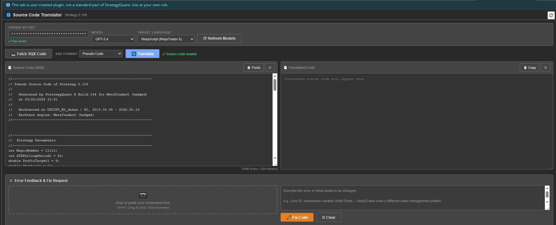 Source Code Translator